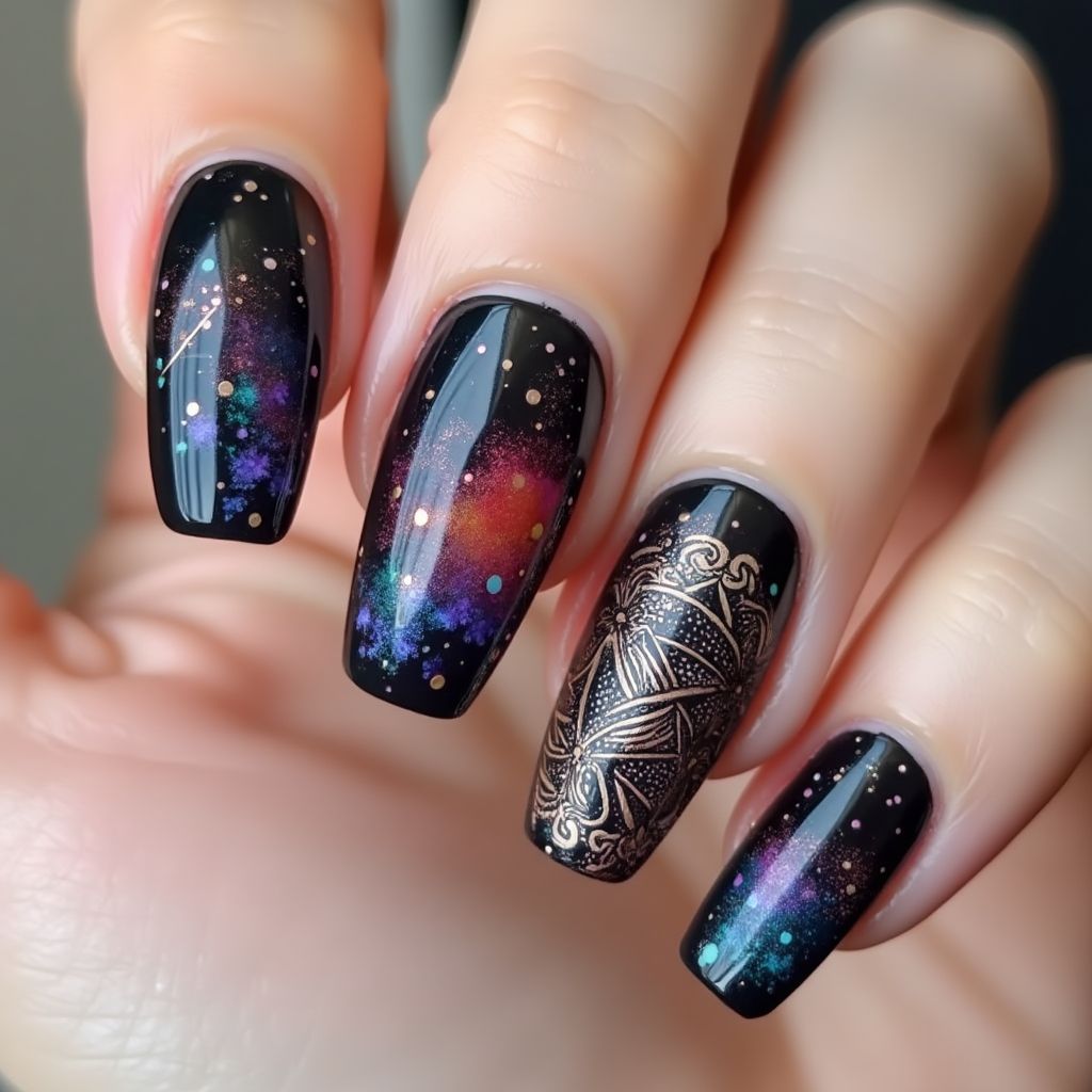 Nail Vinyls Coffin Nail Design