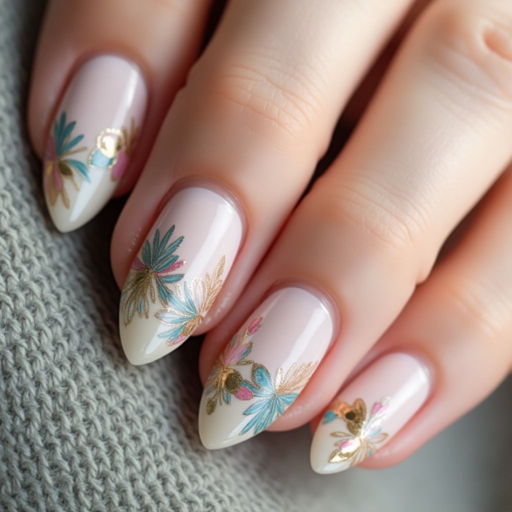 Almond Skin Barriers Nail Design
