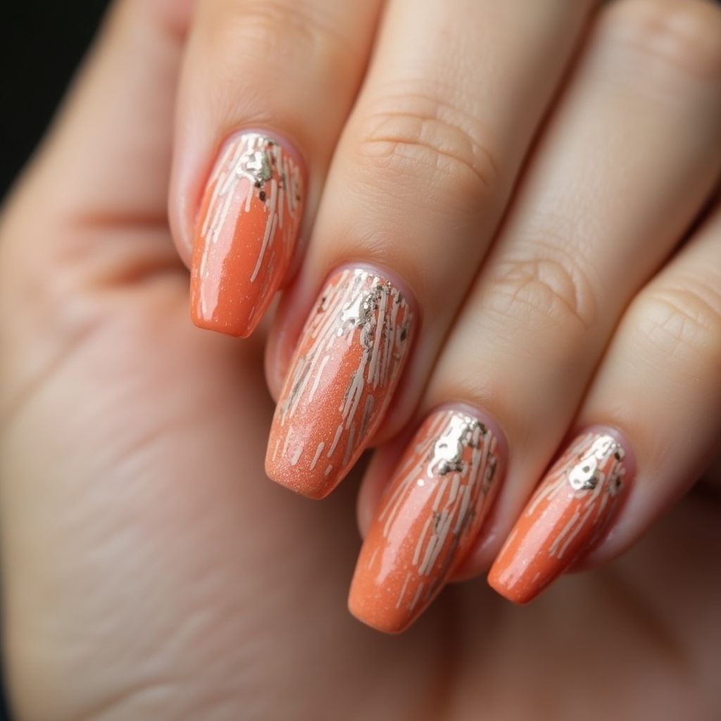 Orangewood Sticks Square Nail Design