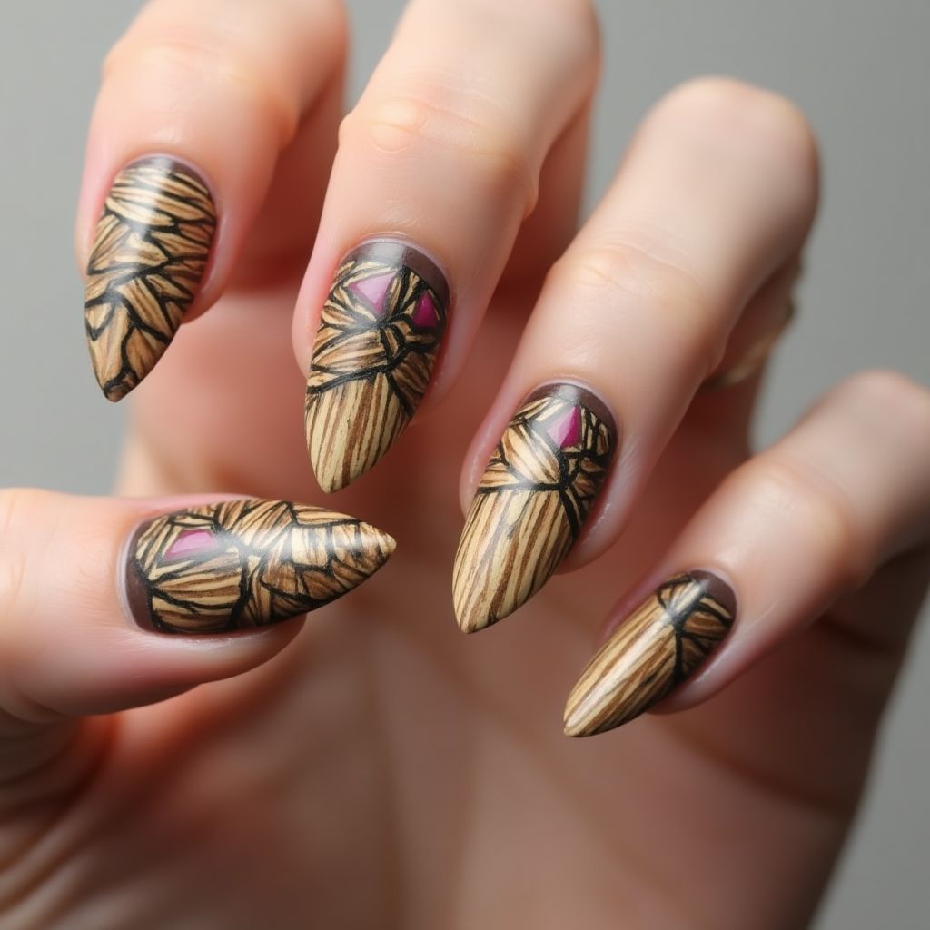 Toothpicks Stiletto Nail Design