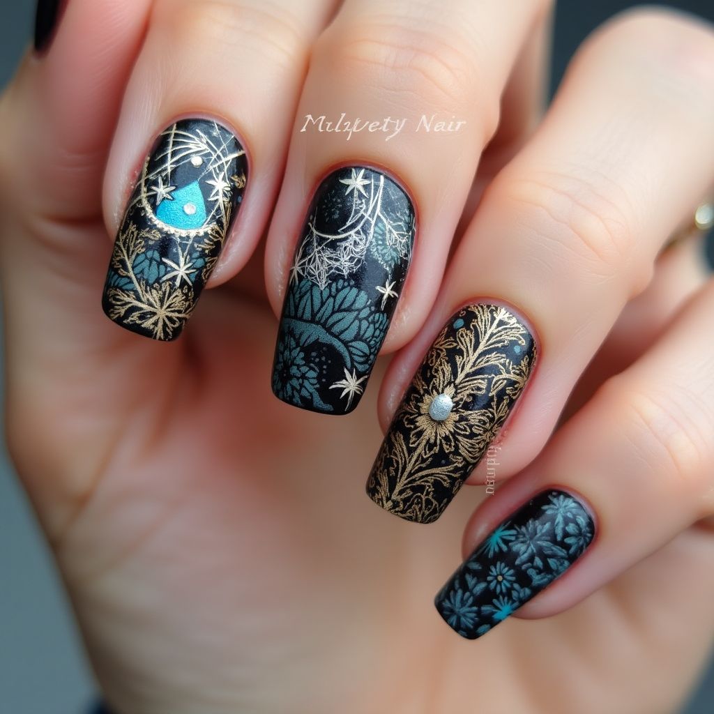 Coffin Stamping Plates Nail Design