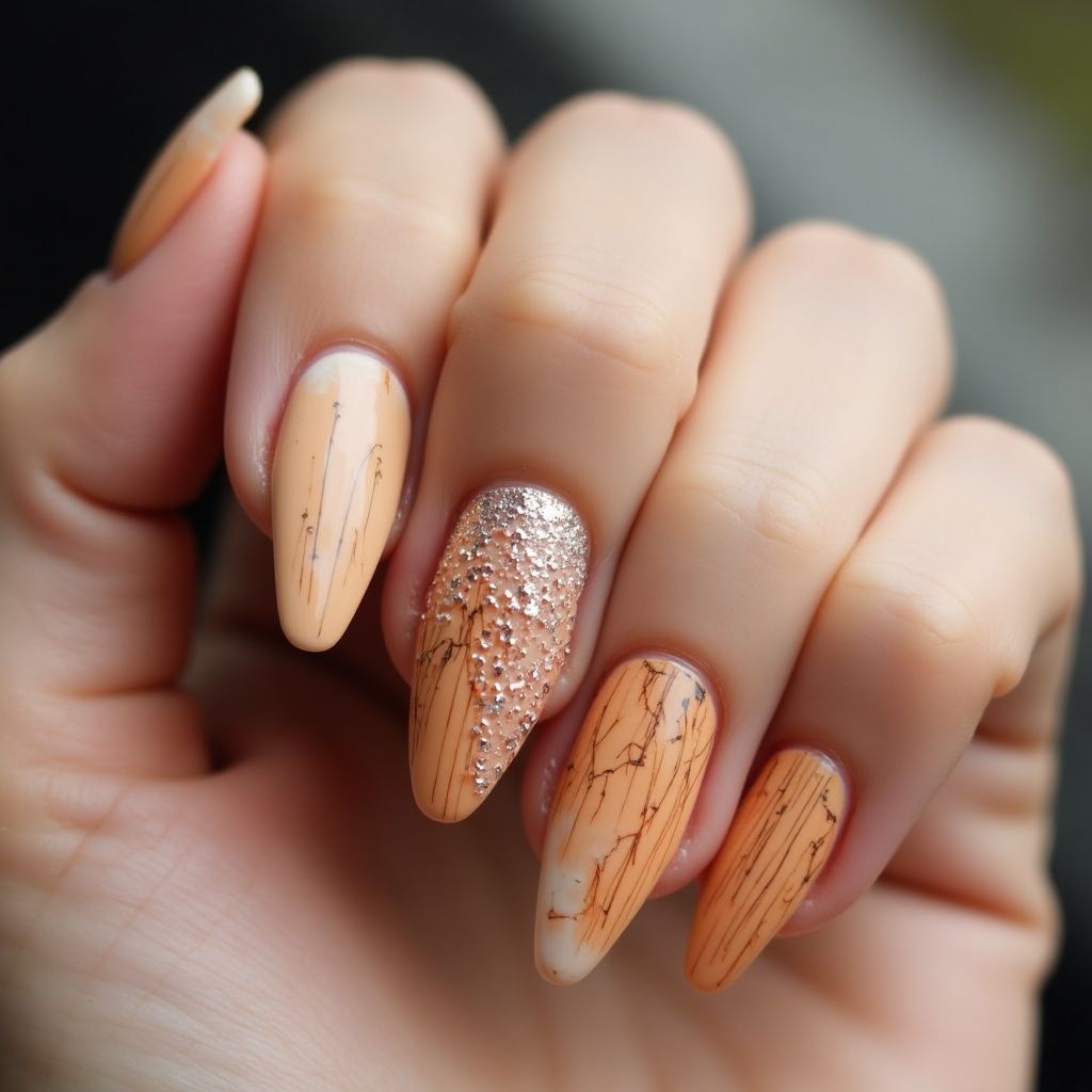 Orangewood Sticks Coffin Nail Design