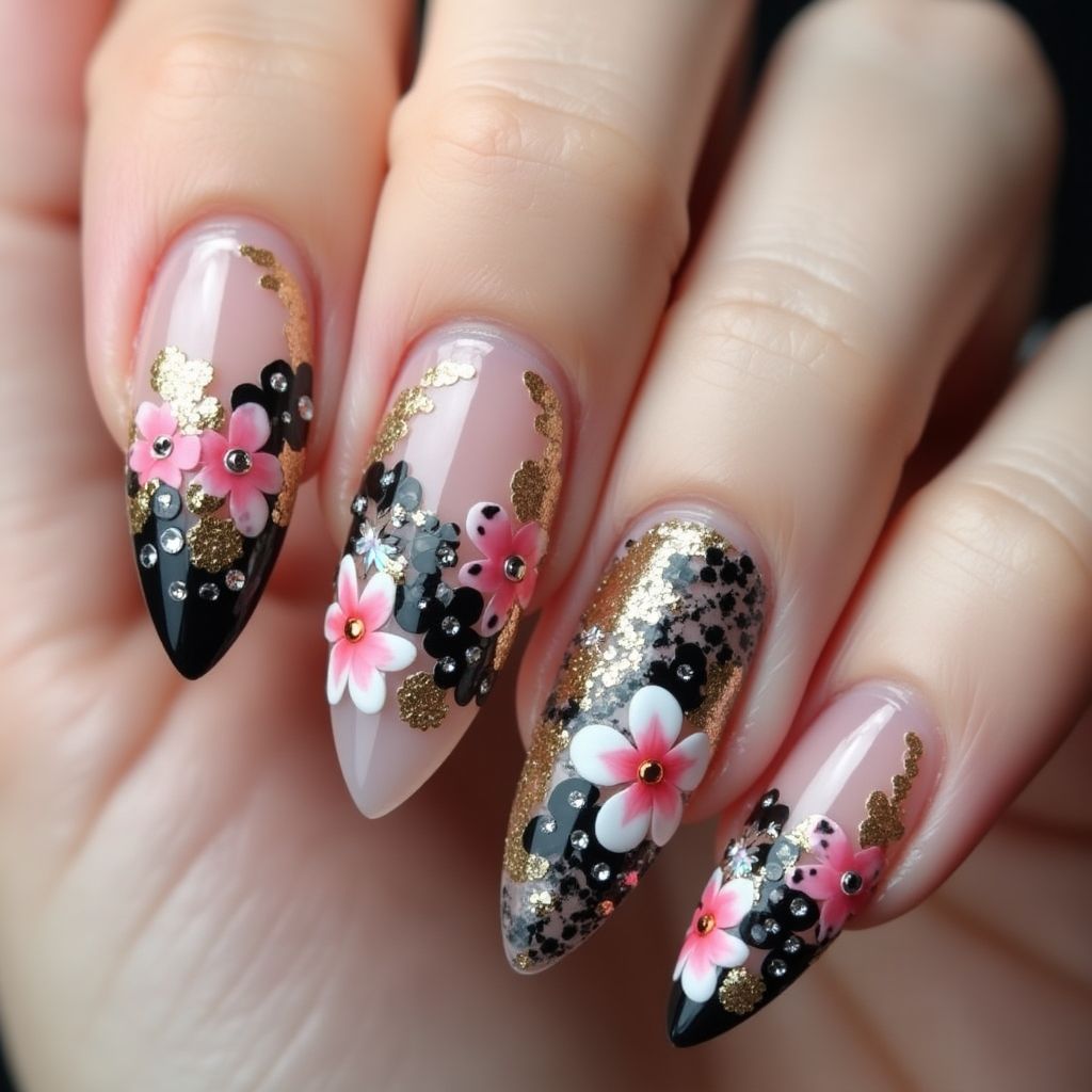 Stiletto 3d Nail Decor Nail Design