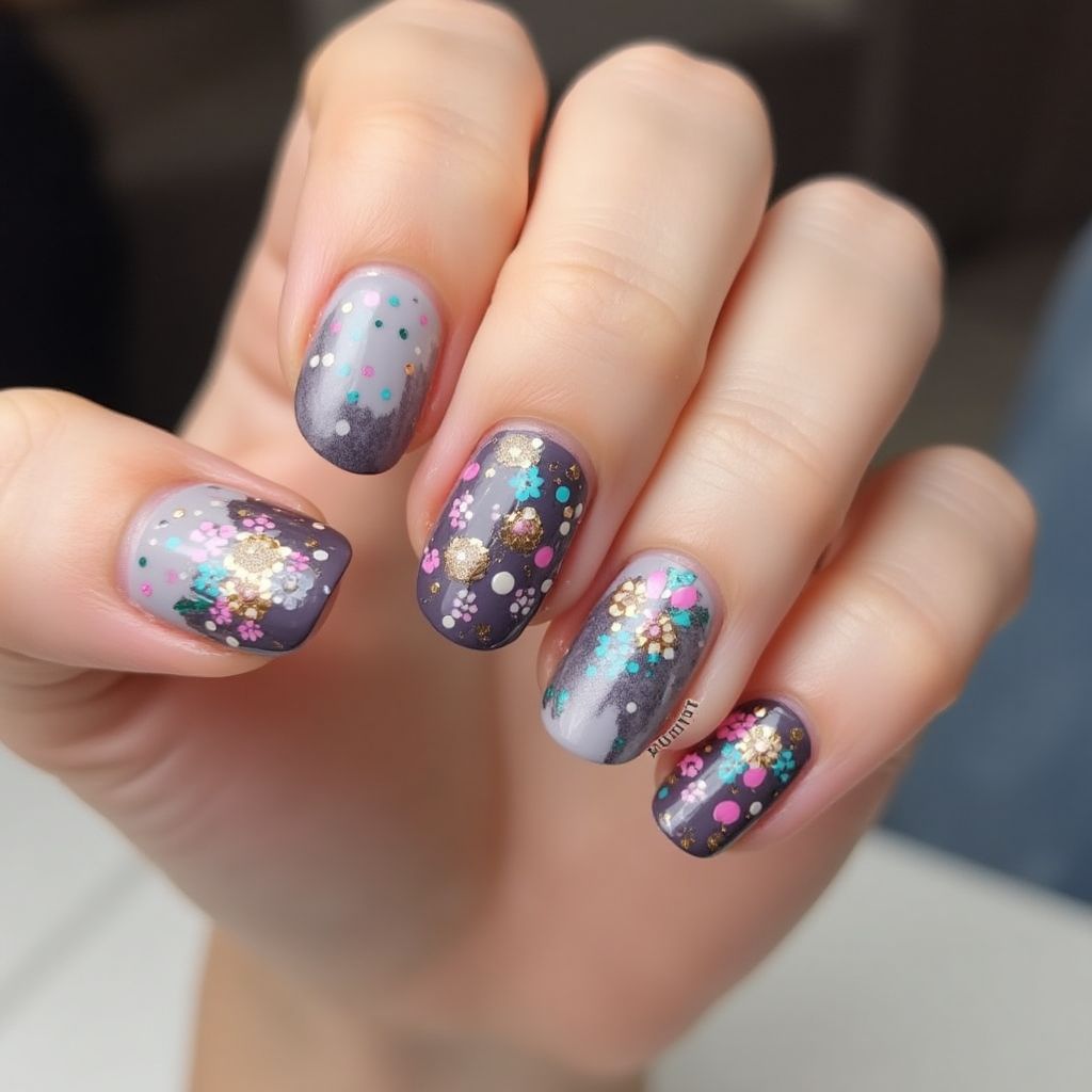 Toothpicks Round Nail Design