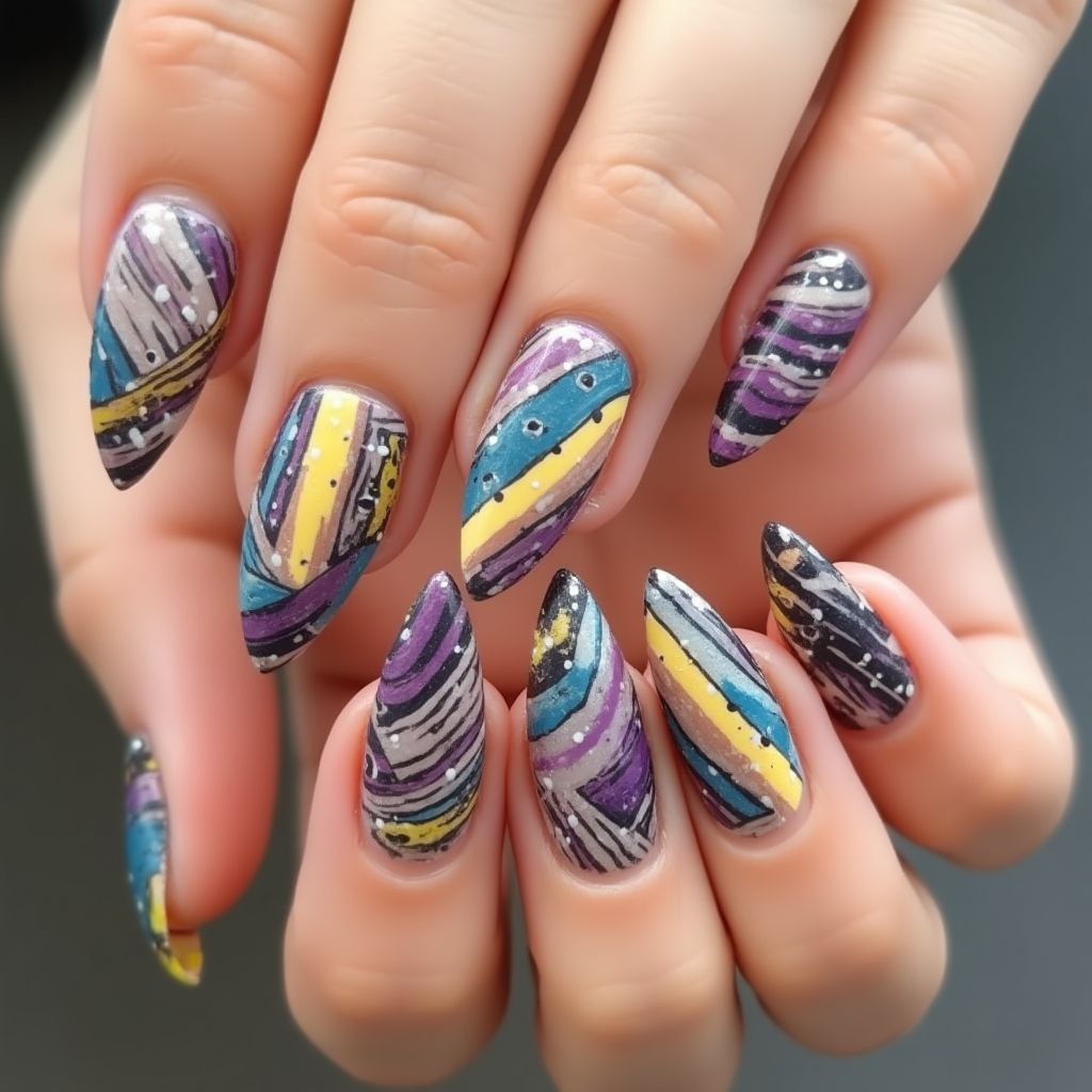 Stiletto Toothpicks Nail Design