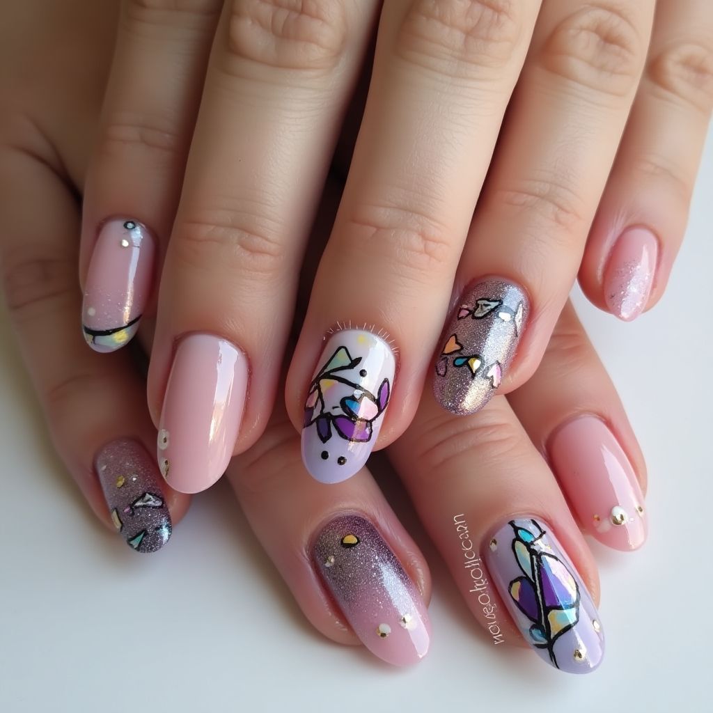 Nail Glue Round Nail Design