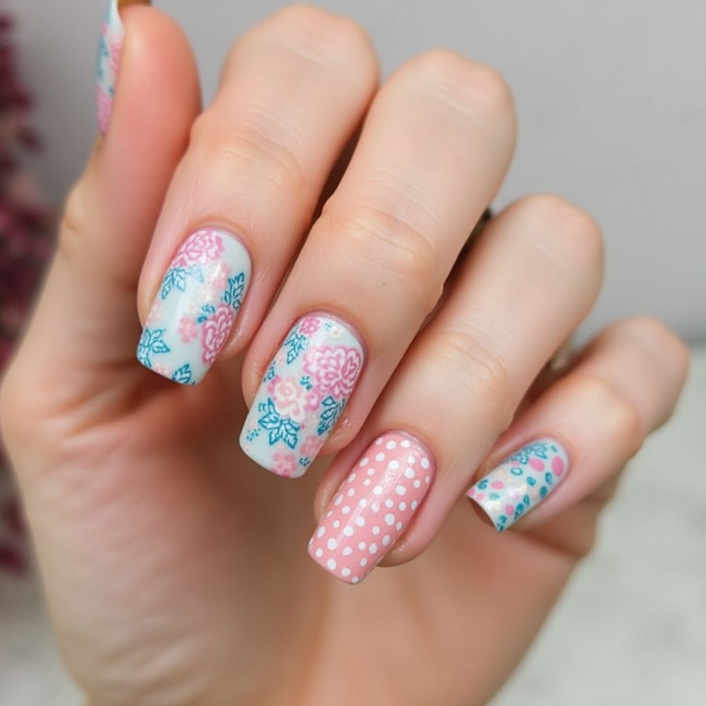 Square Dotting tools Nail Design