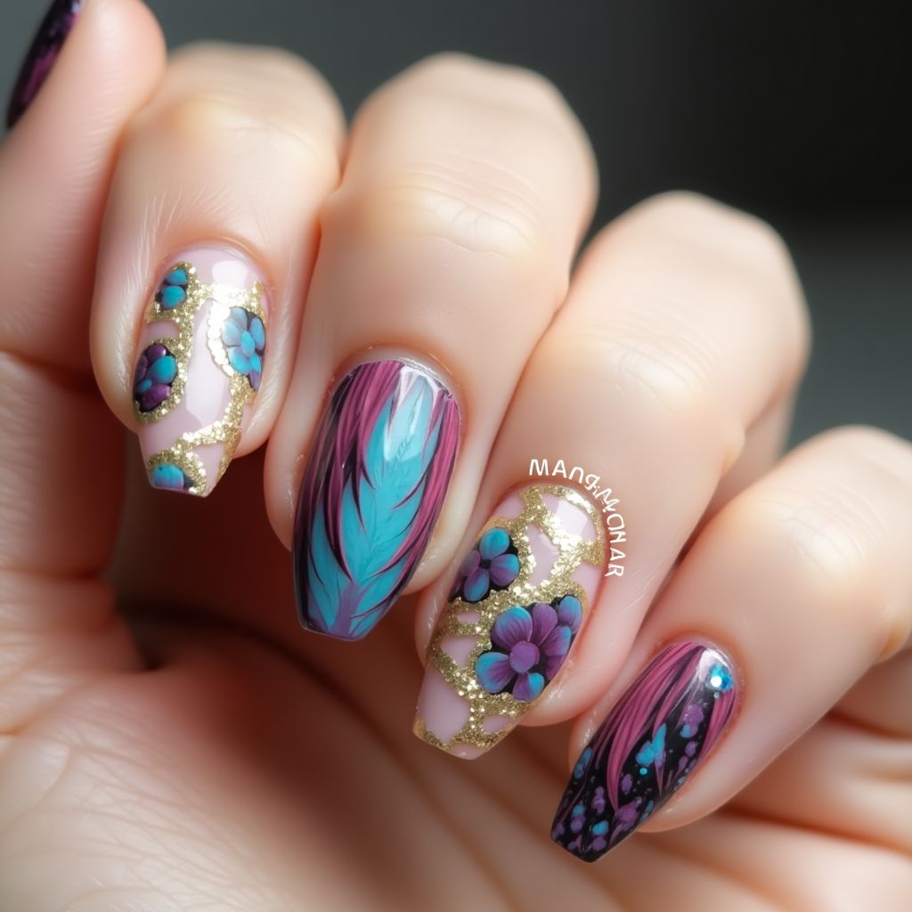 Coffin Nail Stickers Nail Design