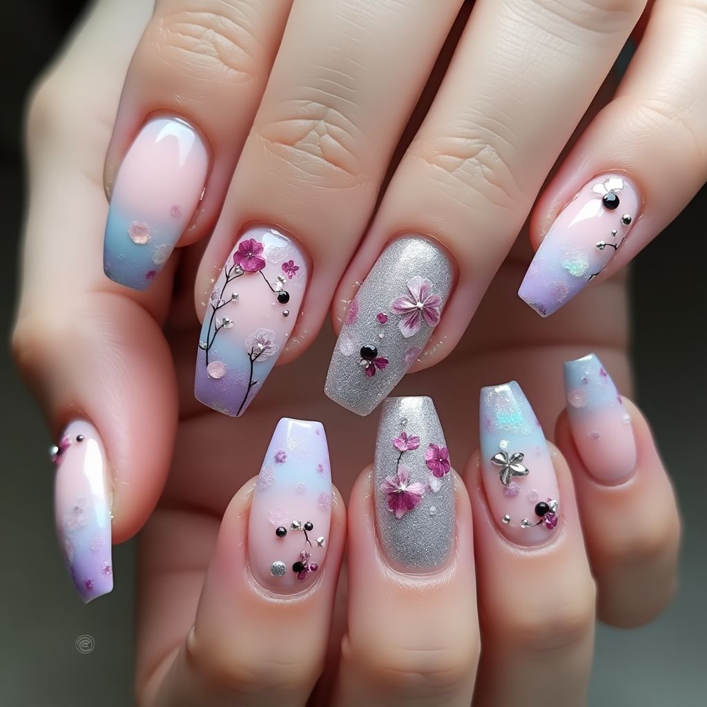 Coffin Builder Gel Nail Design