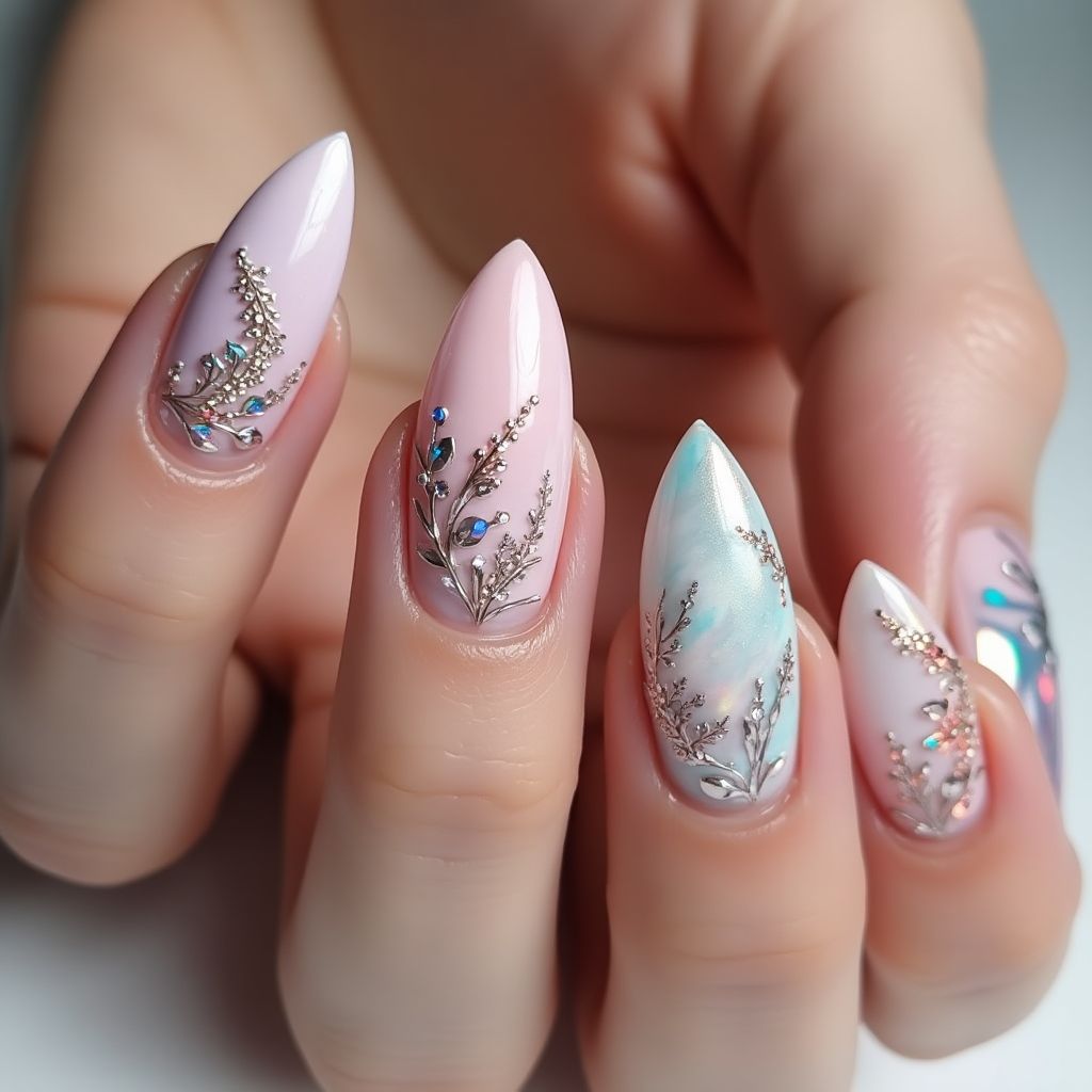 Stiletto Skin Barriers Nail Design
