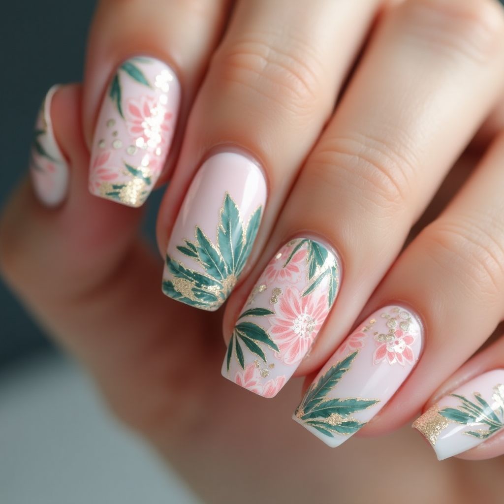 Round Skin Barriers Nail Design