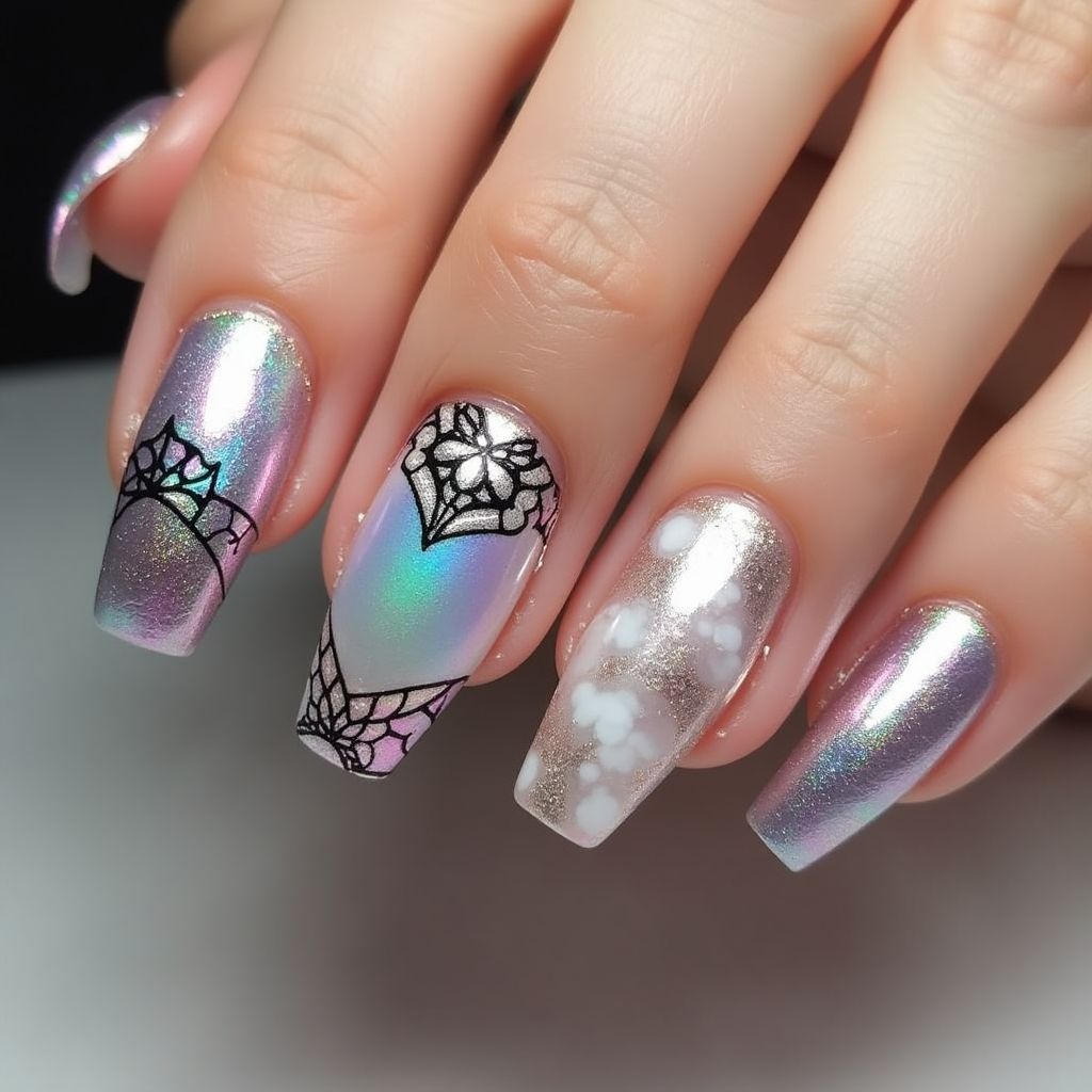 Top Coat Coffin Nail Design