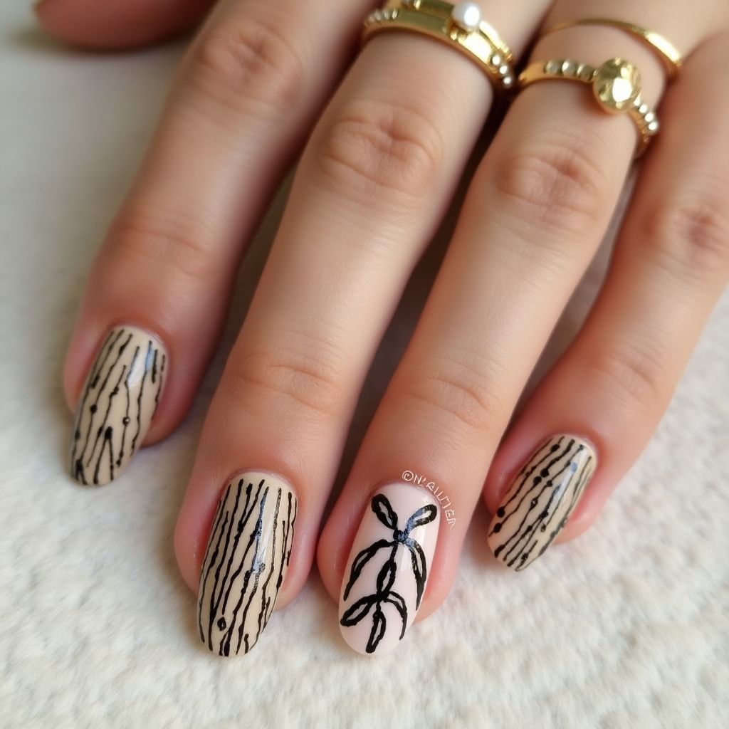 Orangewood Sticks Round Nail Design