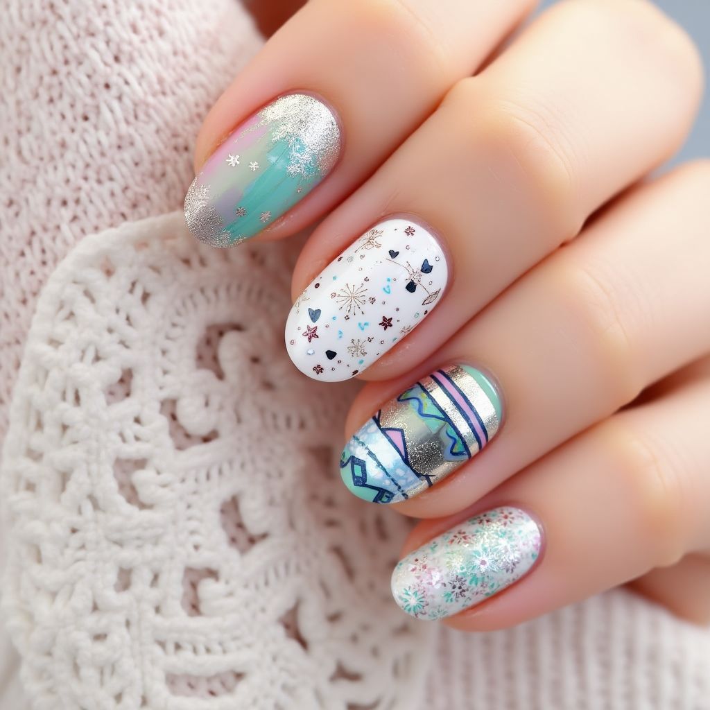 Round Nail Decals Nail Design