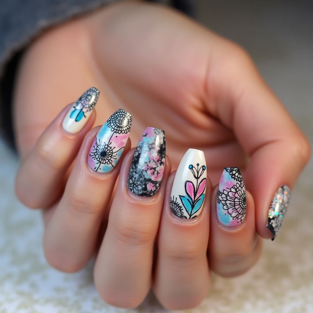 Coffin Dotting tools Nail Design