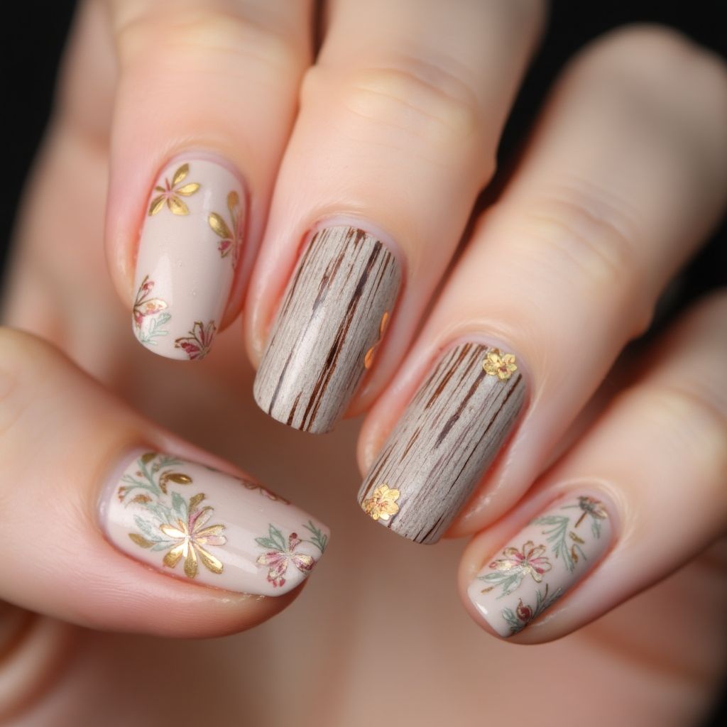 Round Orangewood Sticks Nail Design