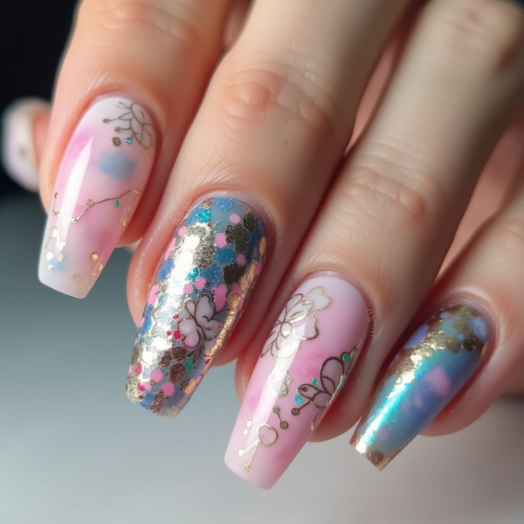 Coffin Nail Stickers Nail Design