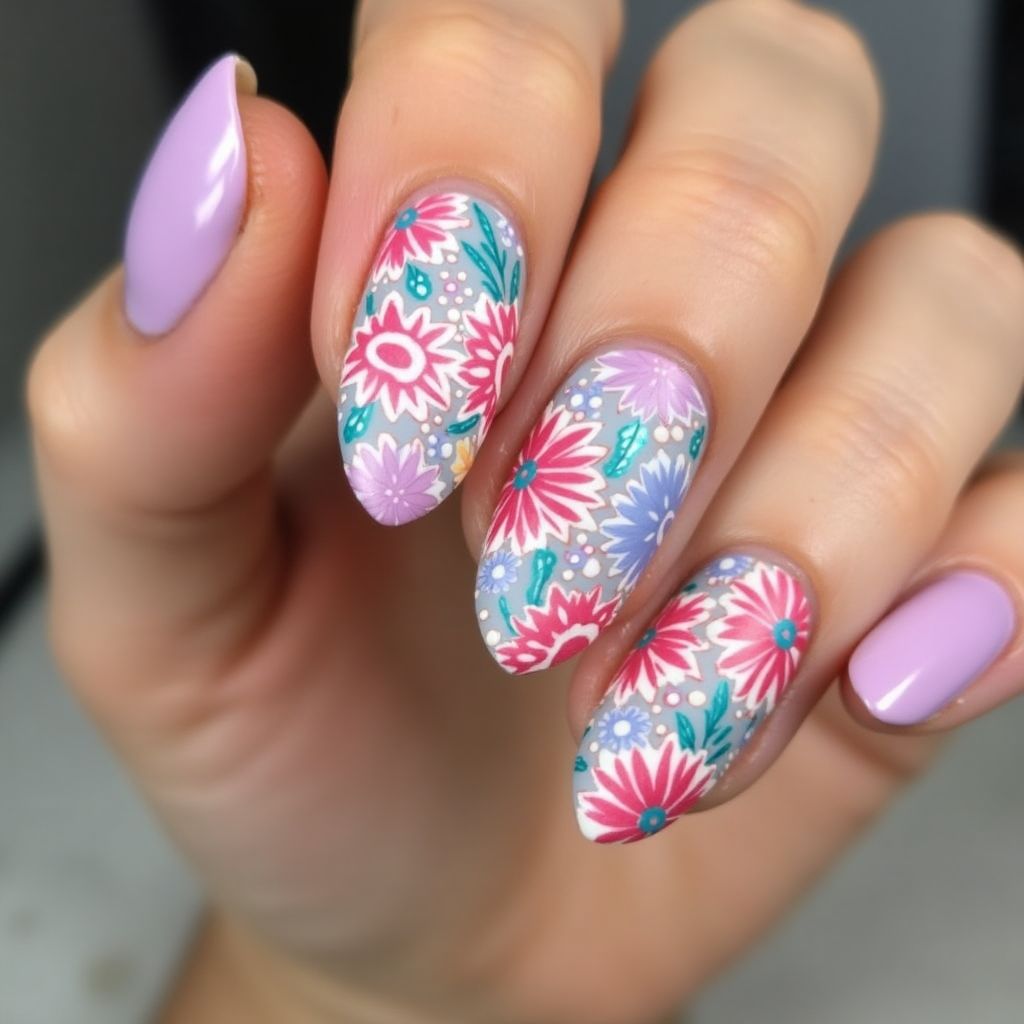 Almond Wax Pencils Nail Design