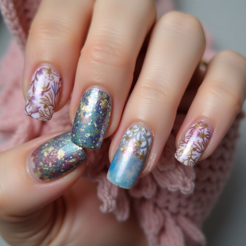 Color Changing Polish Stiletto Nail Design