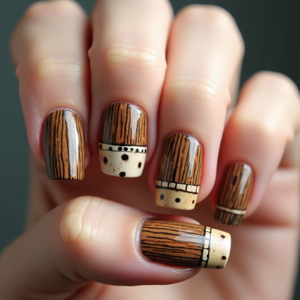 Square Toothpicks Nail Design