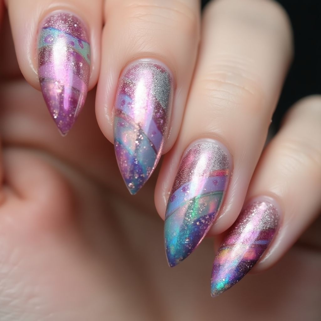 Specialty Powders Stiletto Nail Design