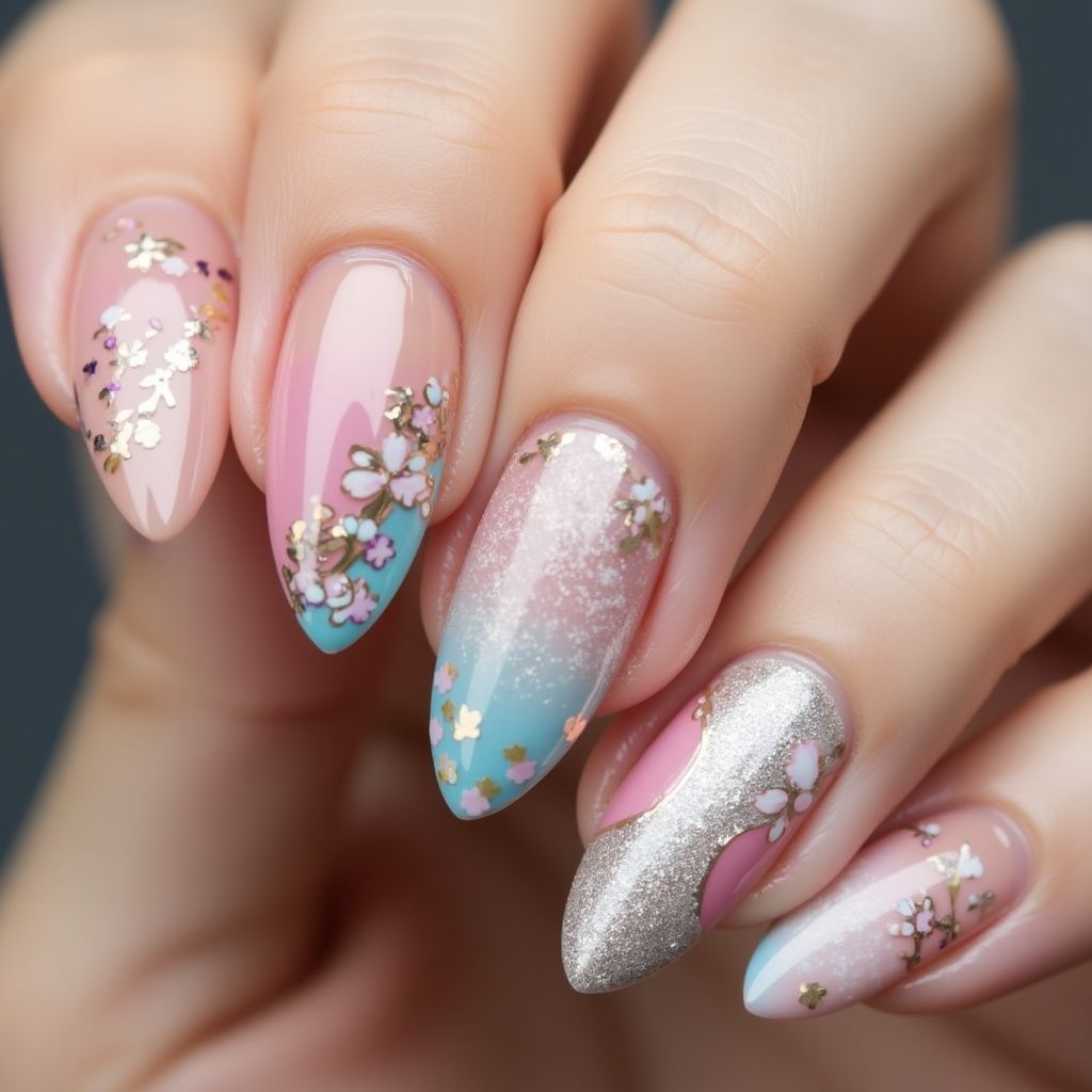 Builder Gel Almond Nail Design