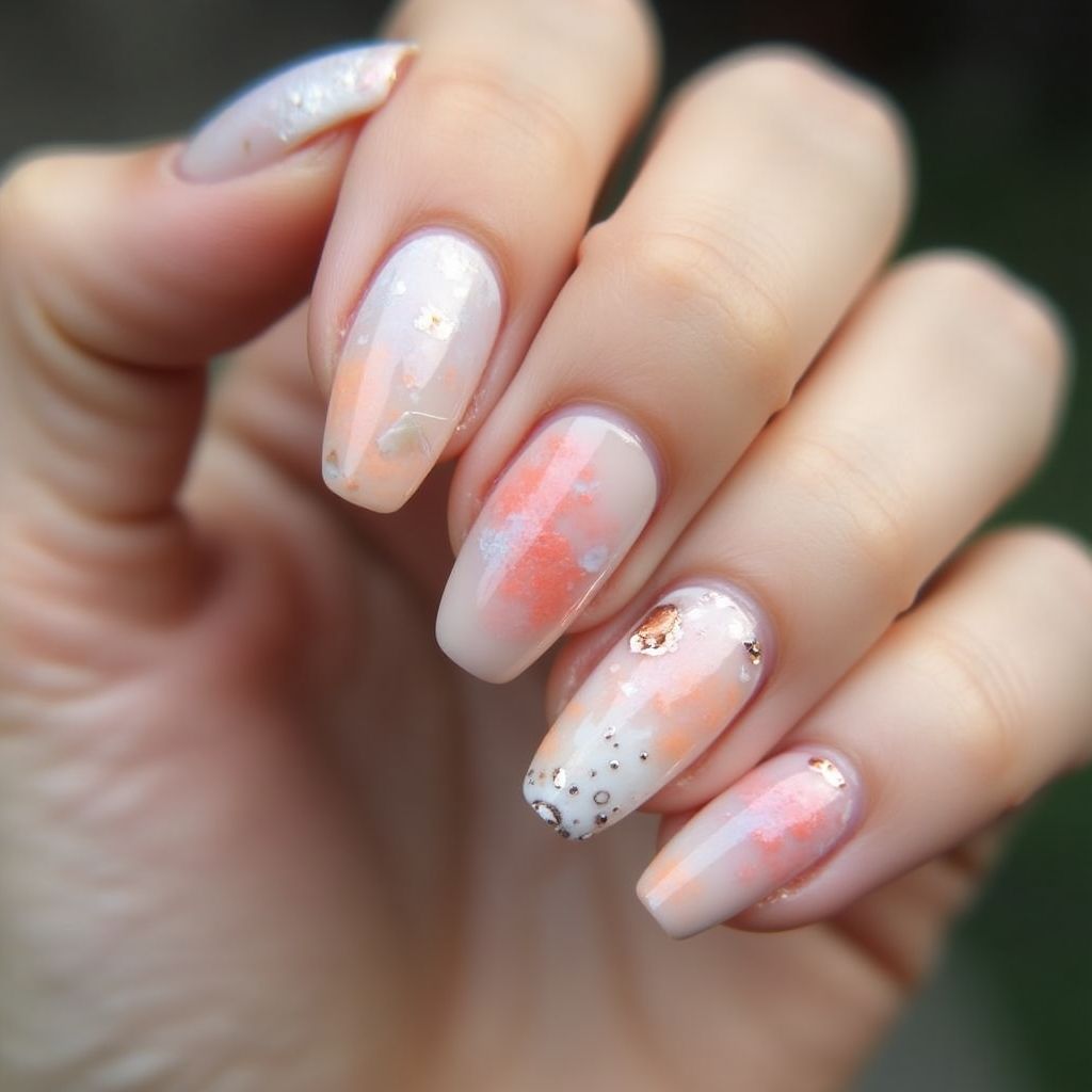 Round Skin Barriers Nail Design