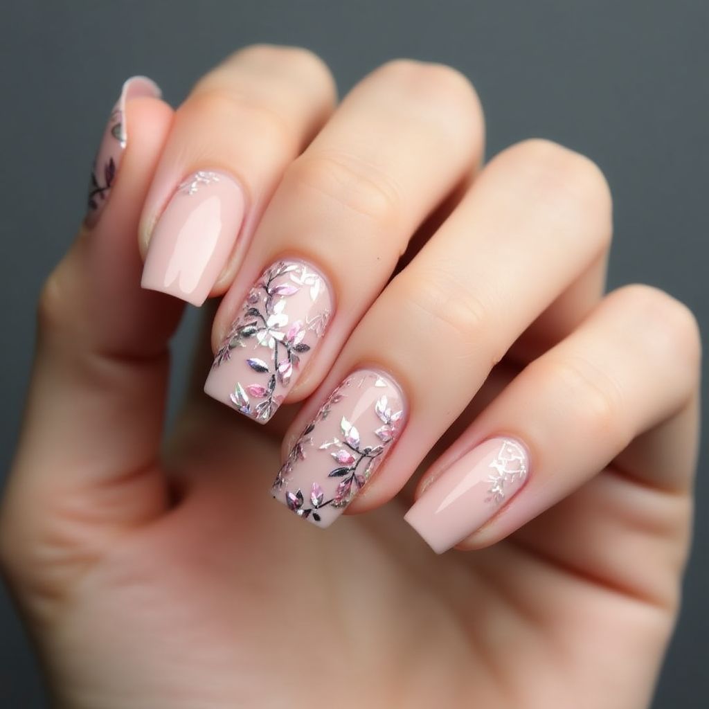 Square Nail Decals Nail Design