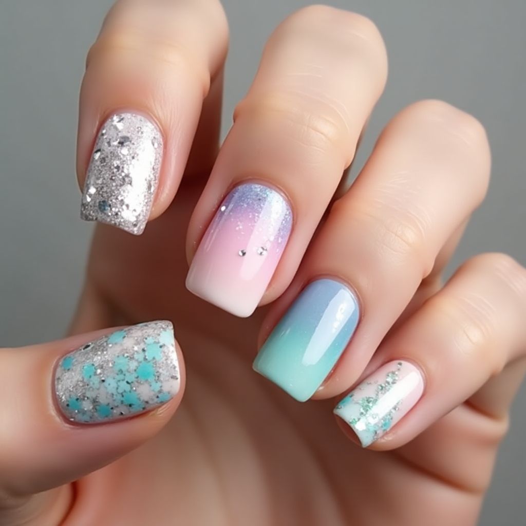 Round Poly Gel Nail Design