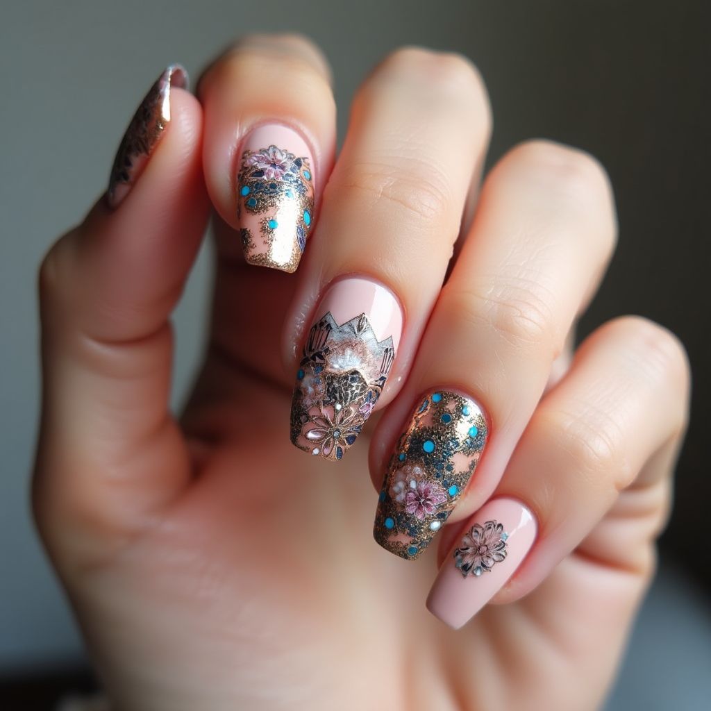 Coffin Nail Stickers Nail Design