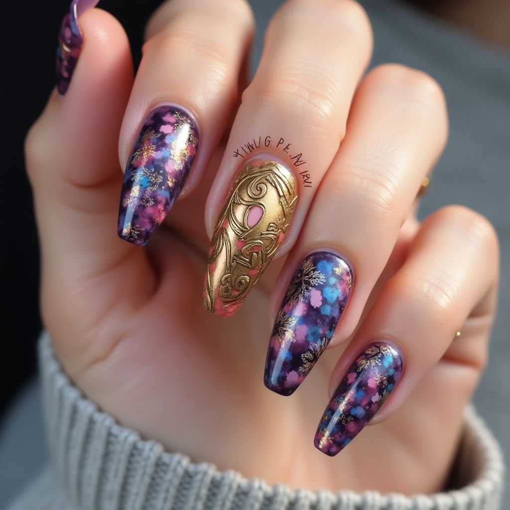 Coffin Wax Pencils Nail Design
