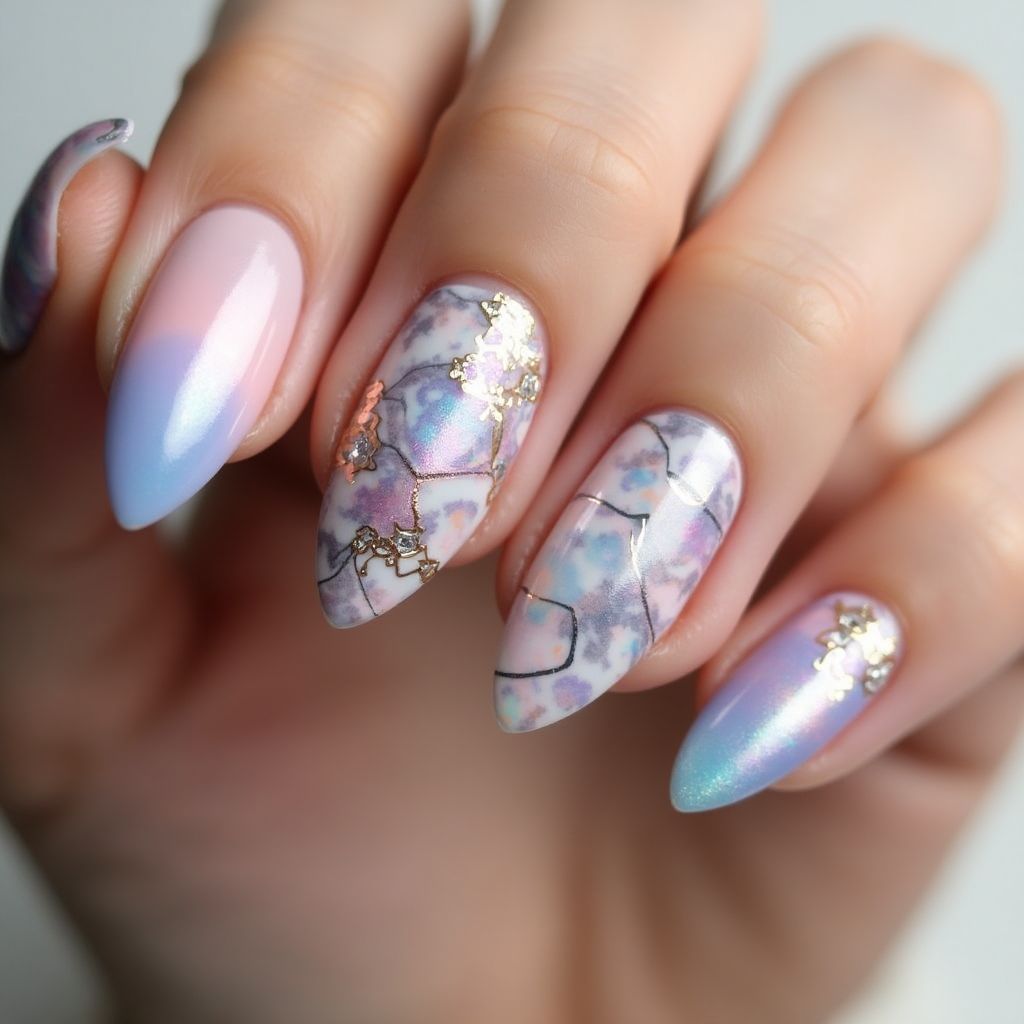 Builder Gel Almond Nail Design