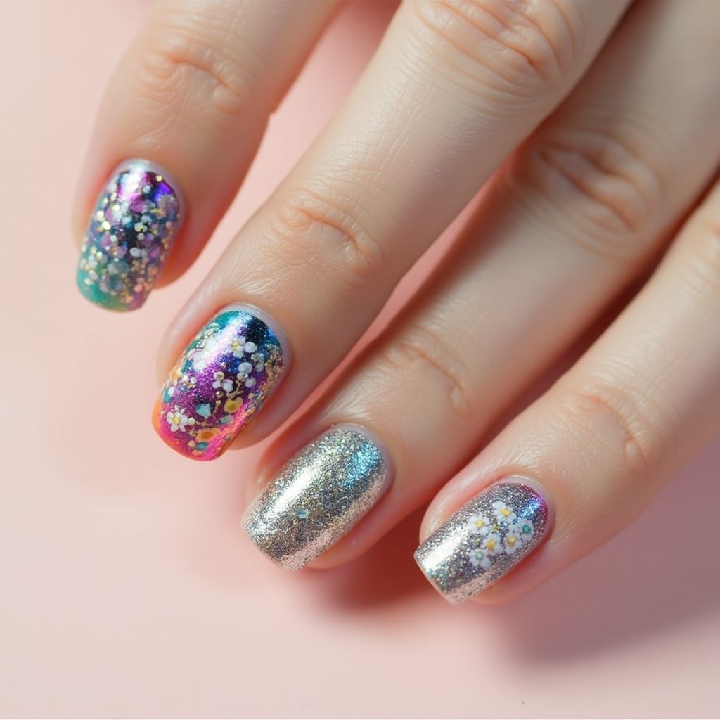 Nail Vinyls Round Nail Design