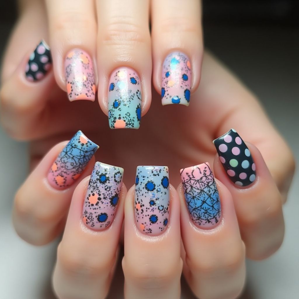 Square Dotting Tools Nail Design
