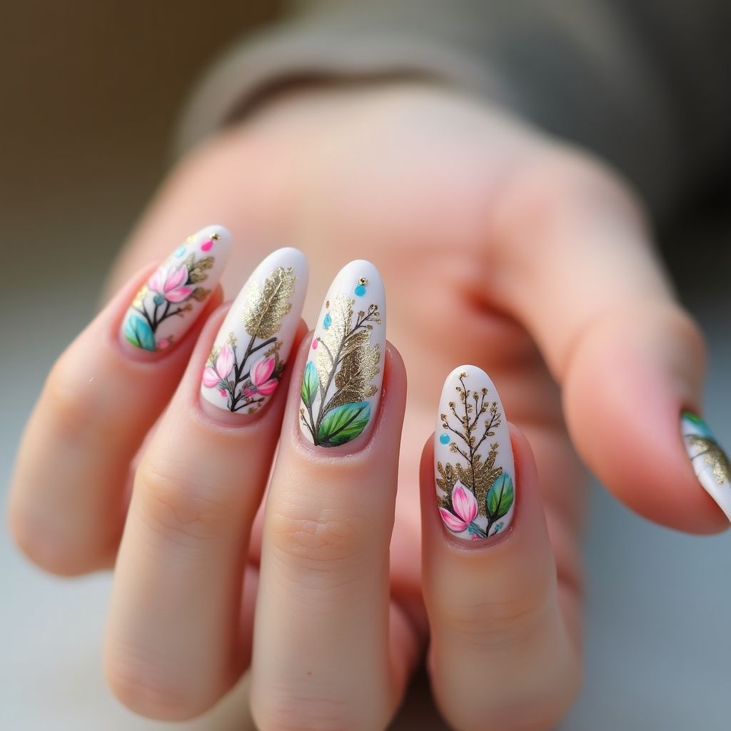 Nail Stickers Almond Nail Design