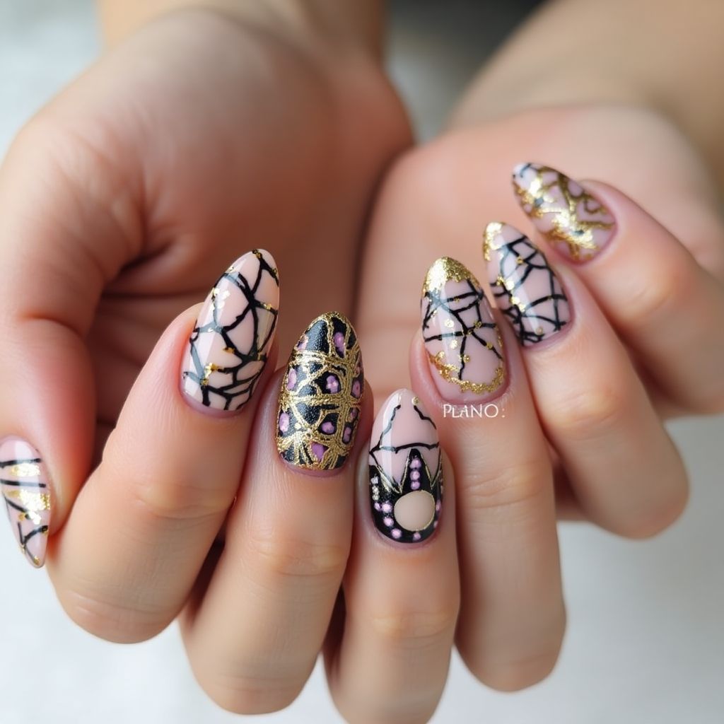Nail Vinyls Almond Nail Design