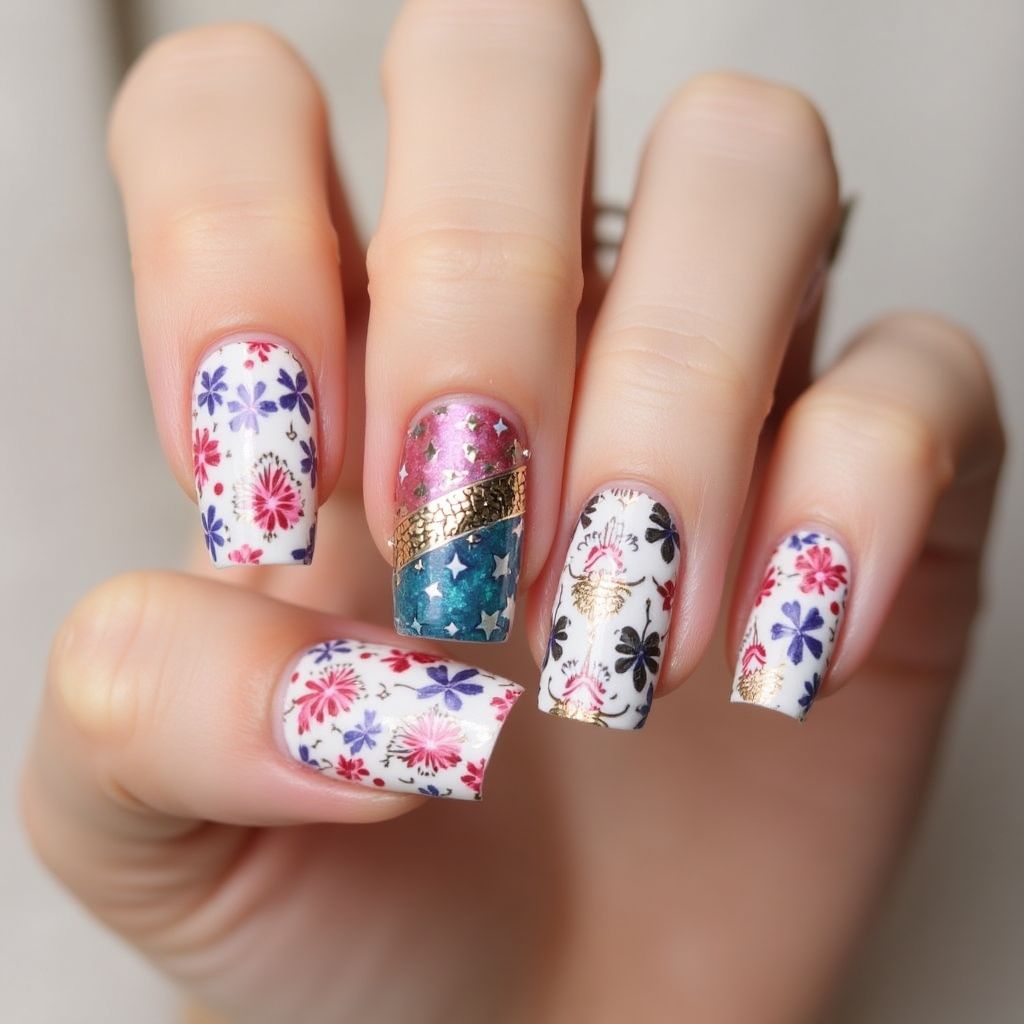 Square Nail Stickers Nail Design