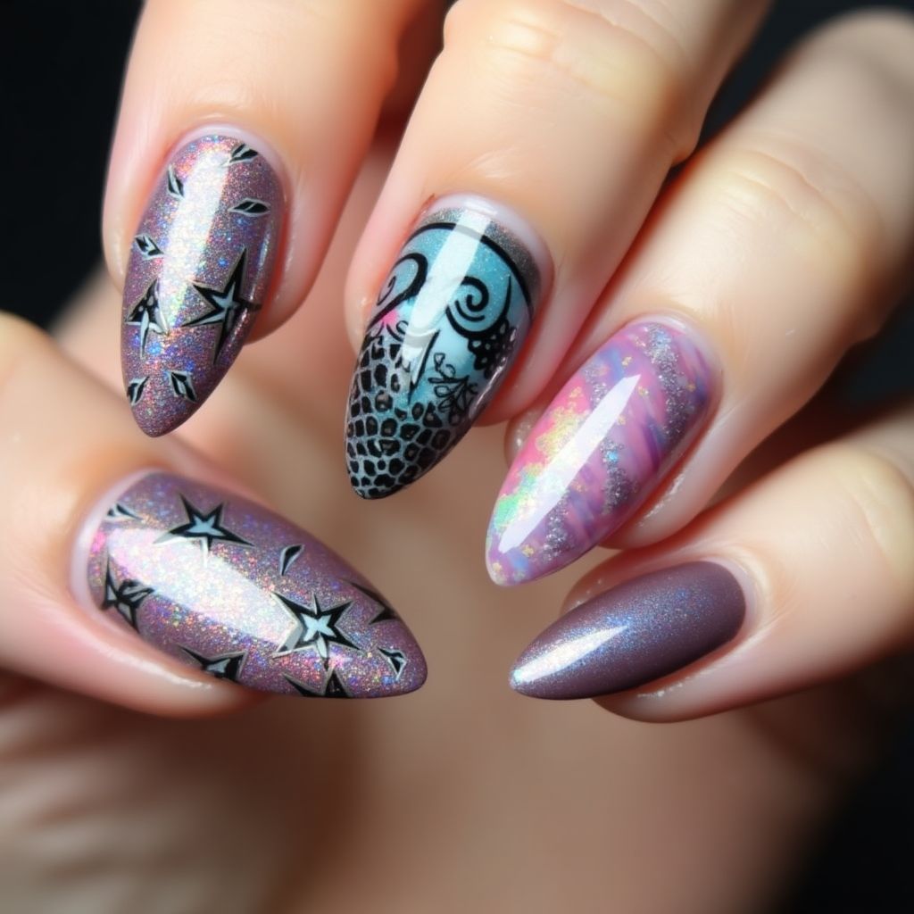 Nail Polish Stiletto Nail Design