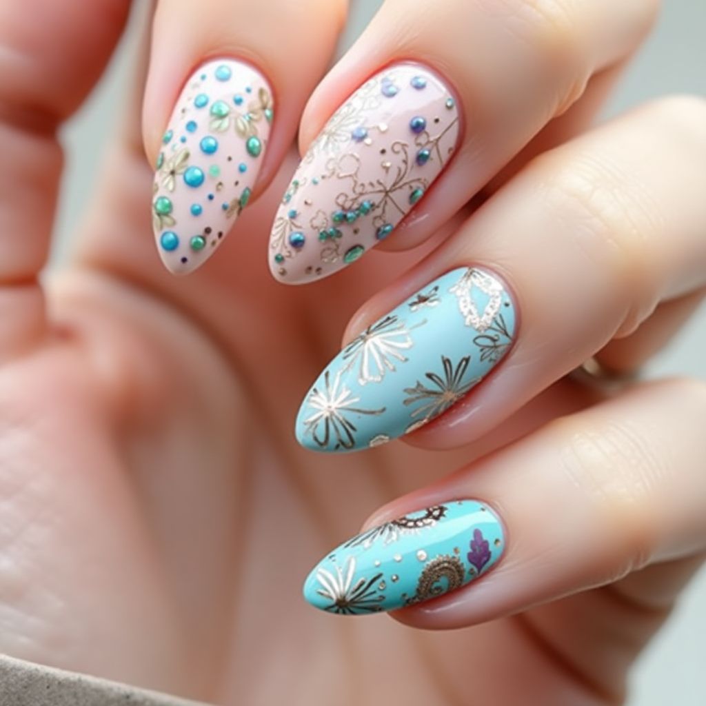 Dotting Tools Almond Nail Design
