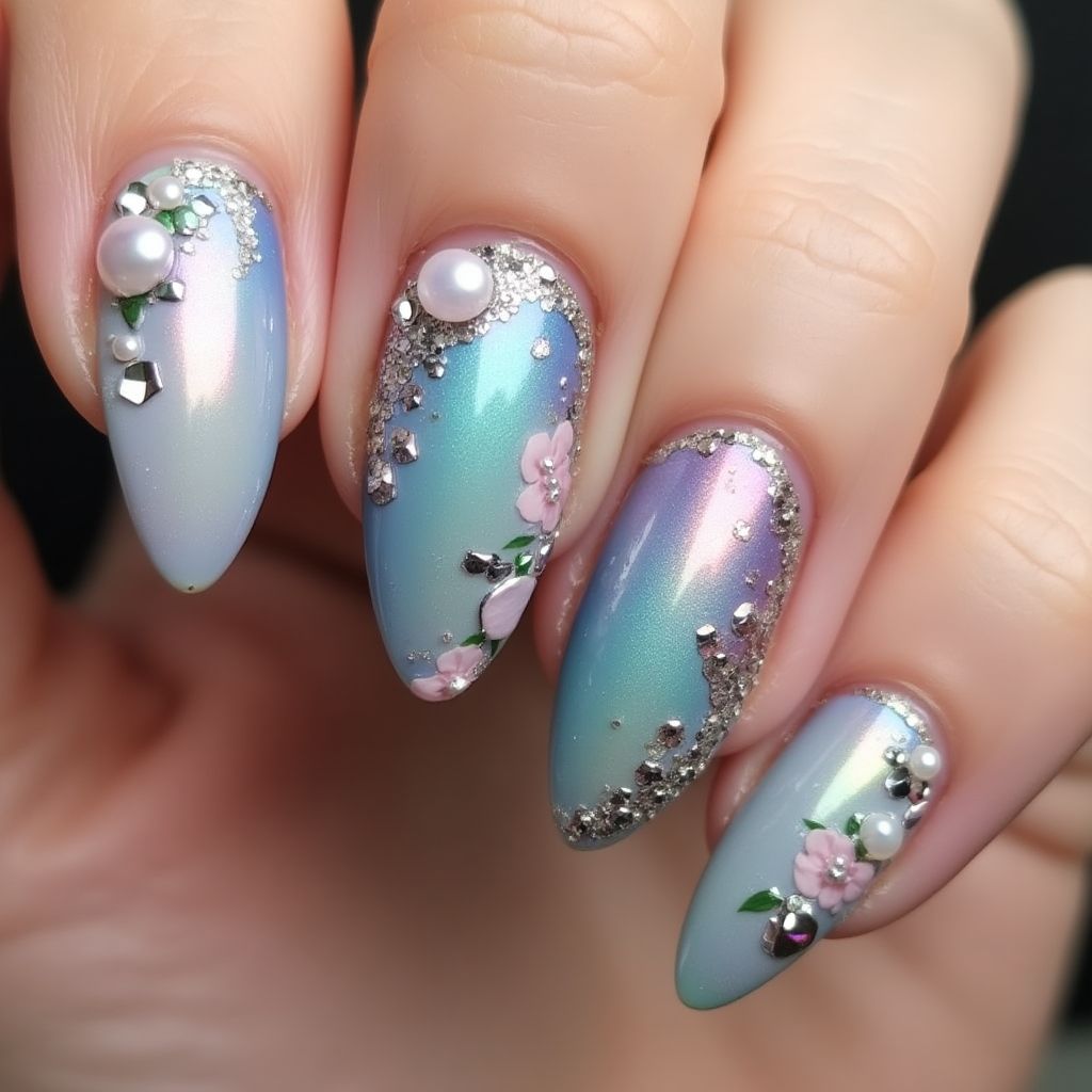 Stiletto Poly Gel Nail Design