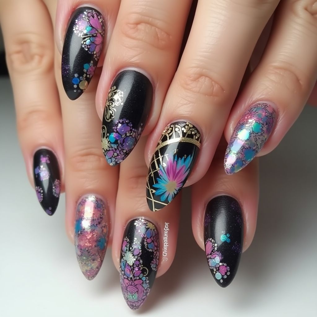 Stiletto Nail vinyls Nail Design