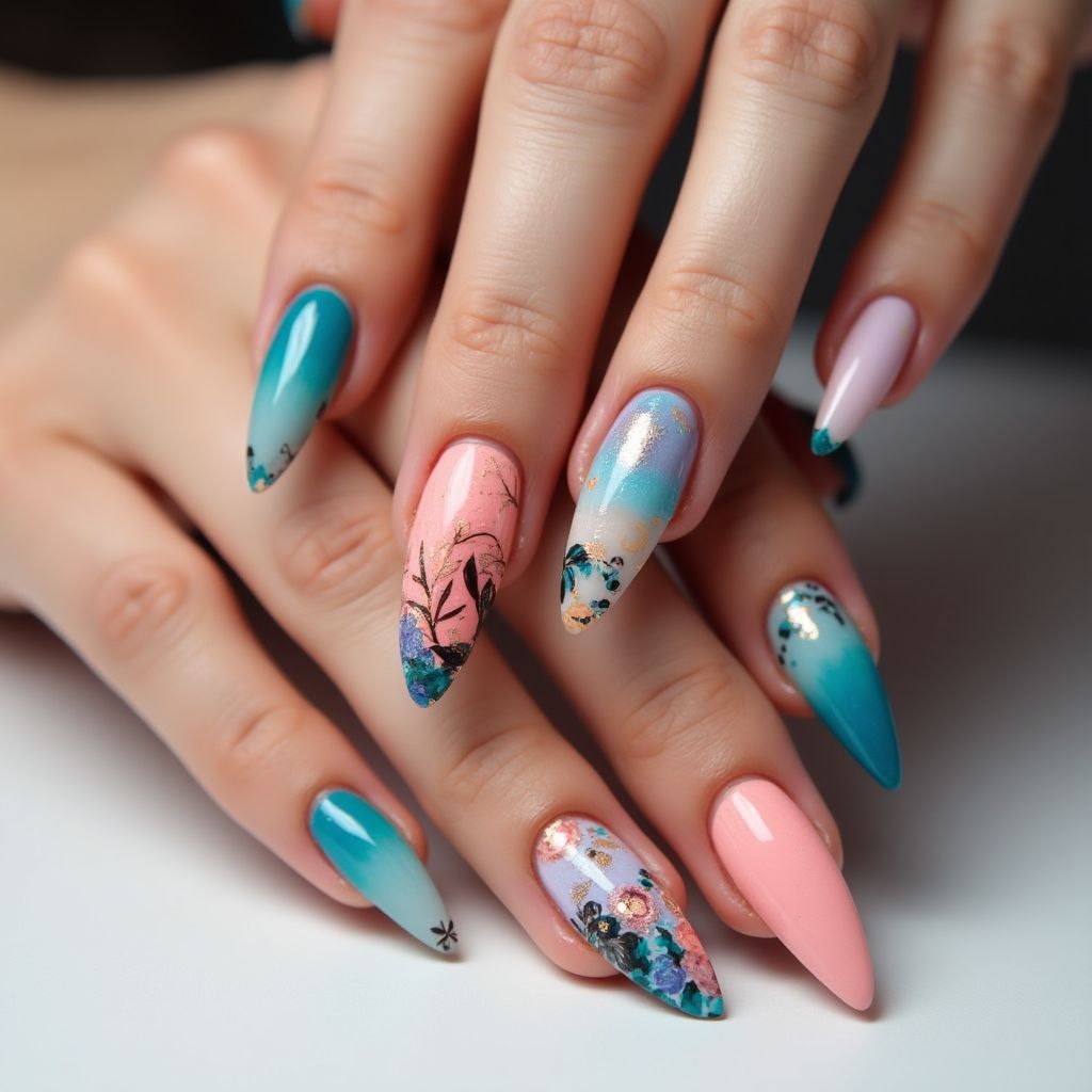 Stiletto Wax Pencils Nail Design