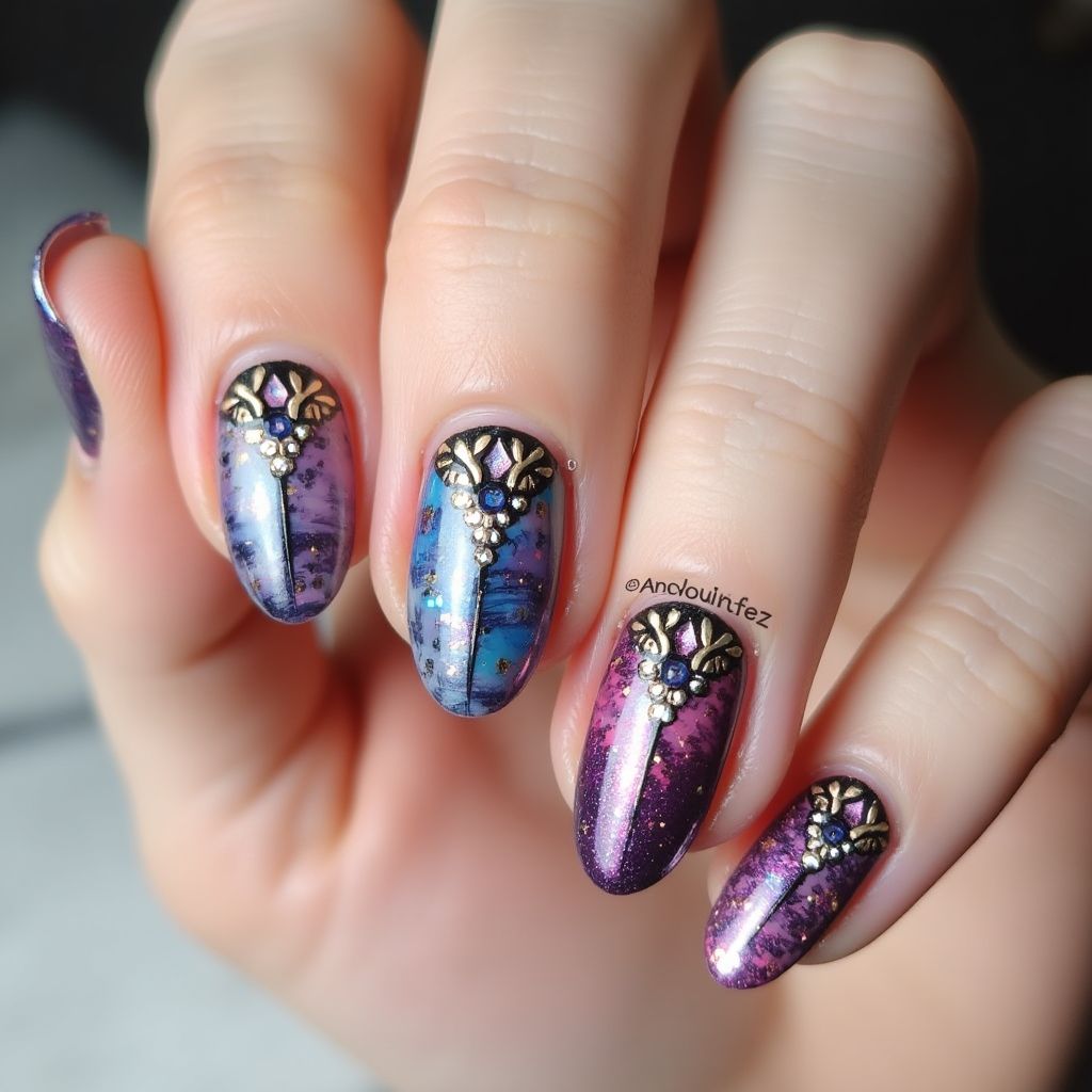 Round Builder Gel Nail Design