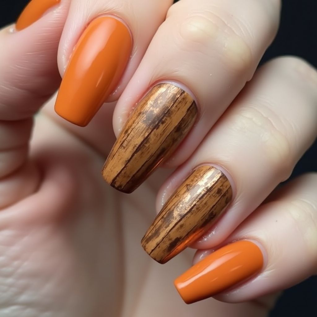Coffin Orangewood Sticks Nail Design