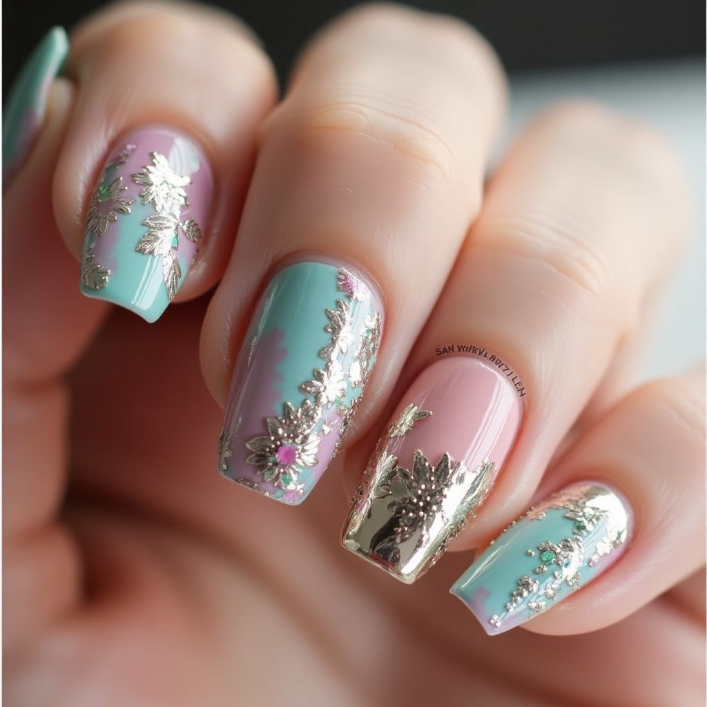 Stiletto Gel Polish Nail Design