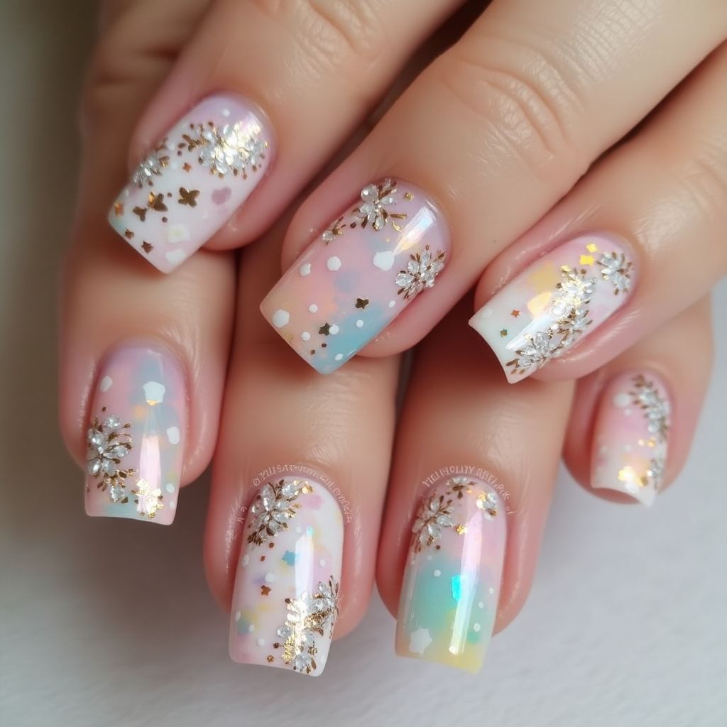 Builder Gel Square Nail Design