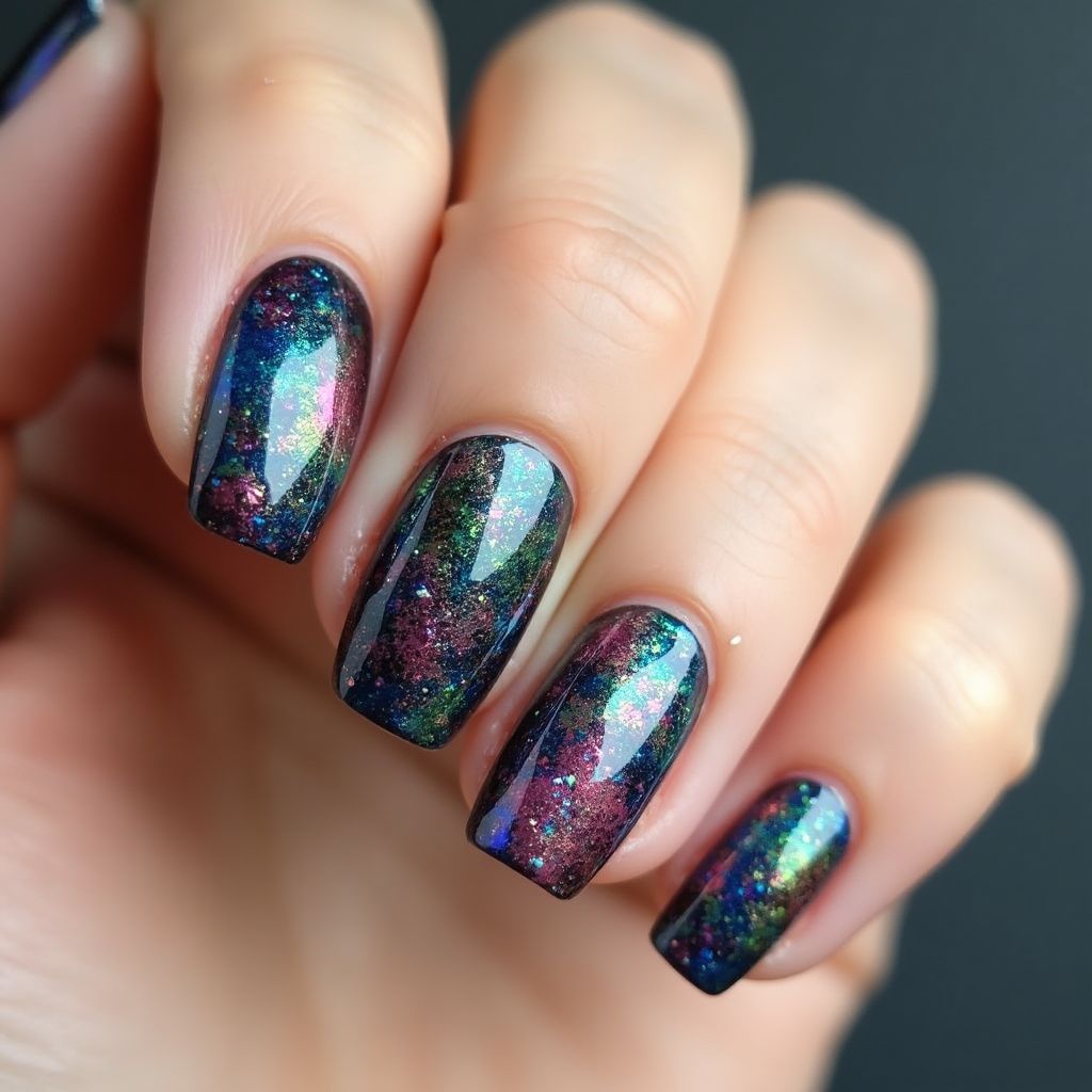 Nail Foil Round Nail Design