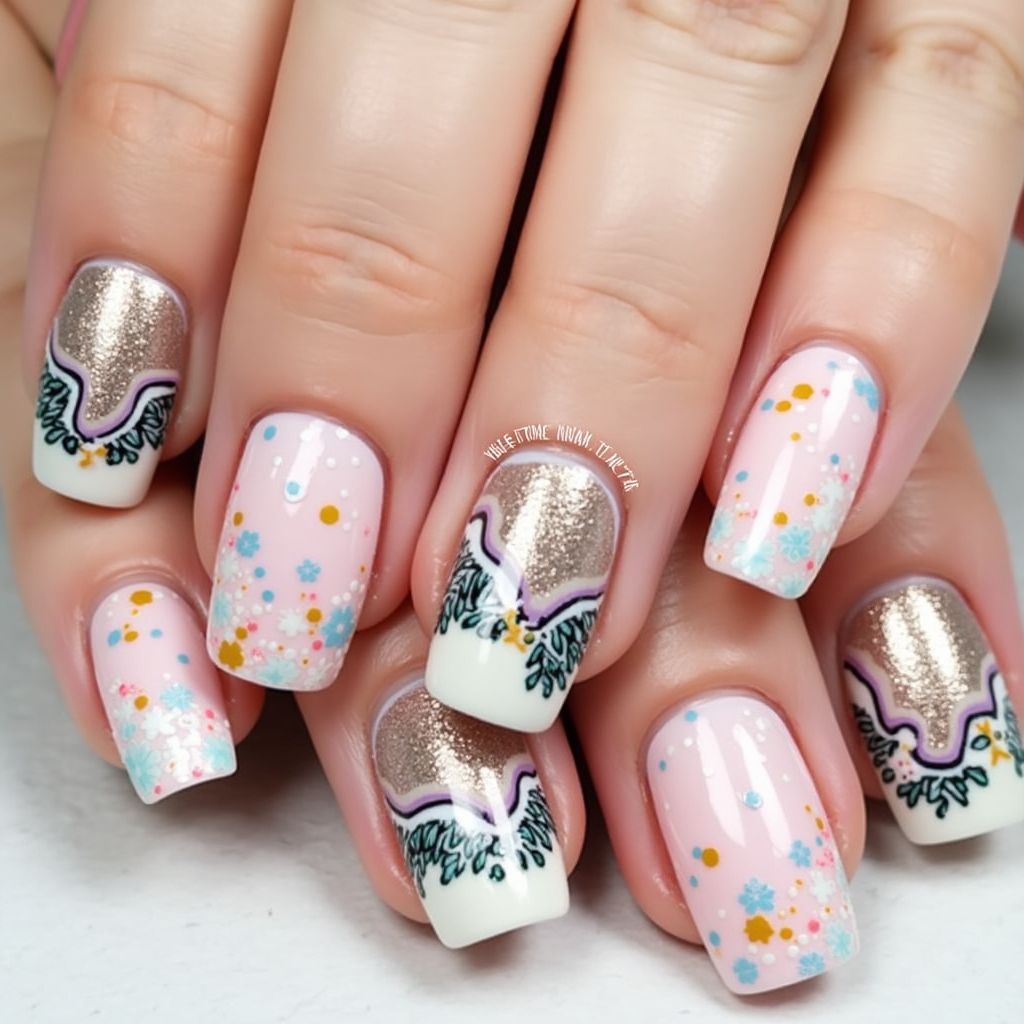 Square Nail Decals Nail Design
