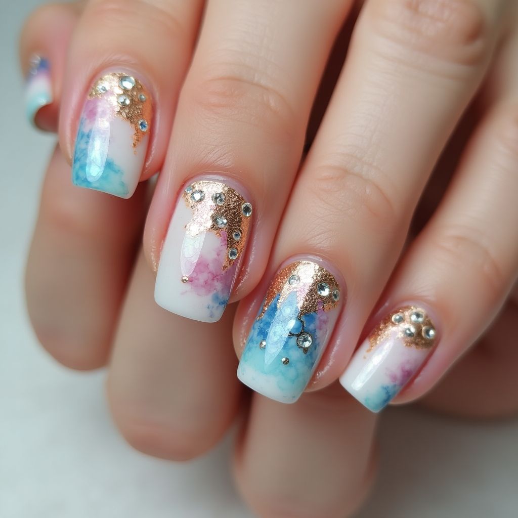 Round Builder Gel Nail Design