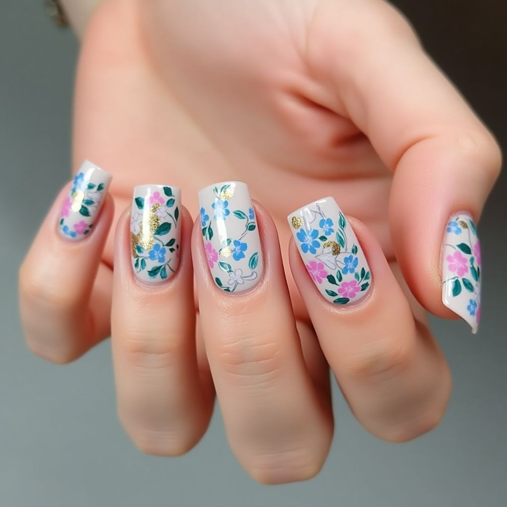 Round Nail Decals Nail Design